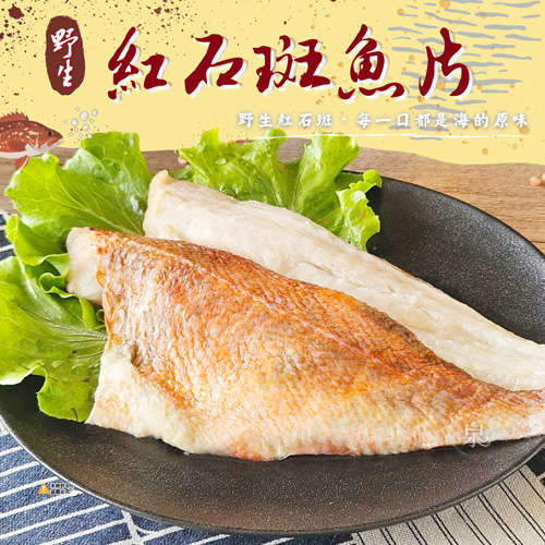 野生紅石斑魚片