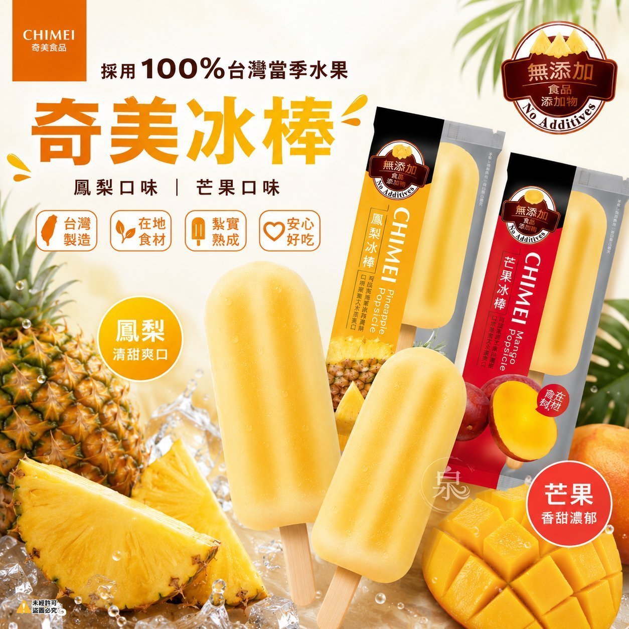 【奇美】100%純天然水果冰棒