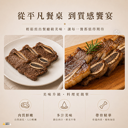 美國帶骨牛小排燒烤片