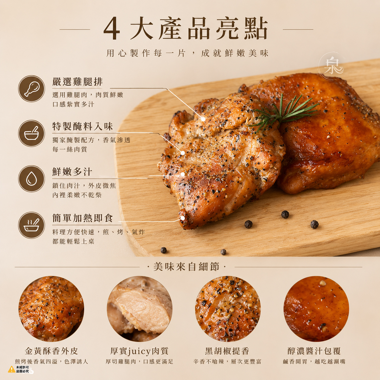 石板黑胡椒雞腿排